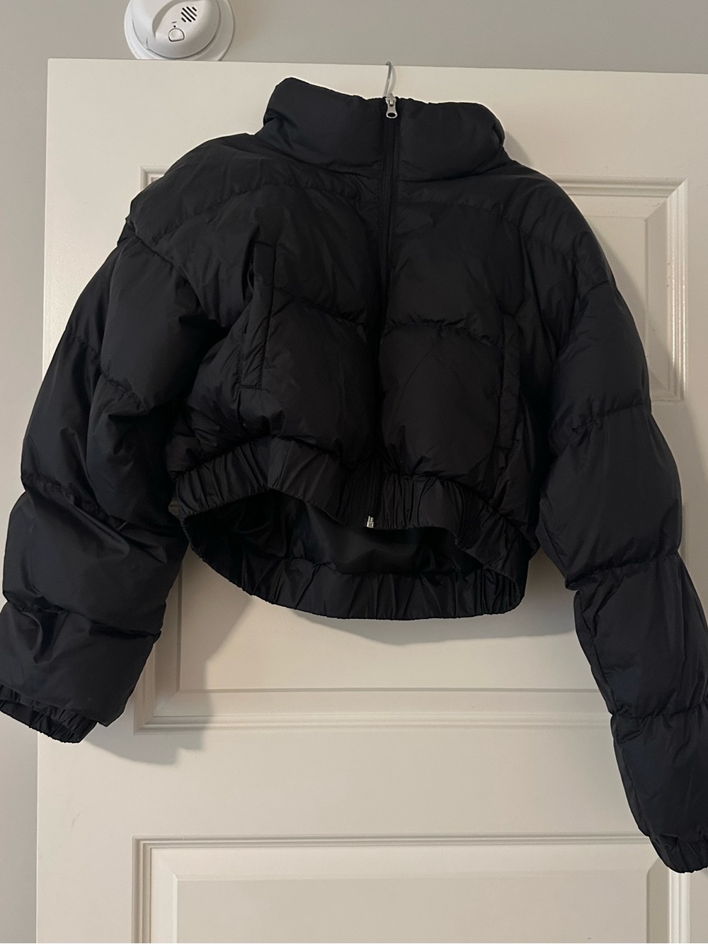SHEIN Cropped Black Puffer Jacket - Women